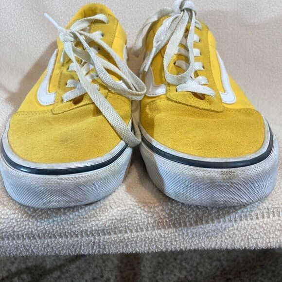 Vans Old Skool Shoes W 8.5 M 7 Ochre/True White Skate Music Fashion Sneaker - Picture 2 of 10